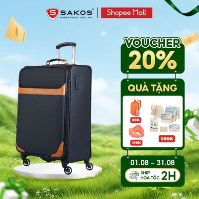 Vali Kéo Vải Doanh Nhân SAKOS LAVISTA - Size M (24inch)/ Ký Gửi (Trung) - Khóa TSA - Chống Thấm, Trượt Nước