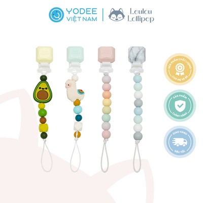 Loulou Lollipop Dây đeo núm ti silicone mềm mại, an toàn cho bé, phù hợp với mọi loại núm ti