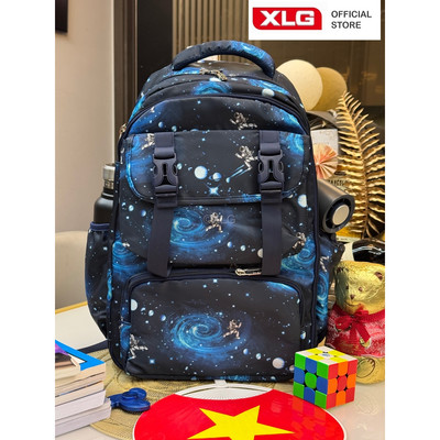 BALO DARKBLUE ML Dành Cho Học Sinh Tiểu Học/THCS/THPT Chống Gù Lưng, Siêu Nhẹ, Quai Đeo Thoáng Khí, An Toàn Cho Bé