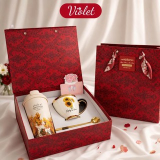Set Quà Cao Cấp 2026 – Flower + Ly sứ Quà Biếu Doanh Nghiệp, Quà Tặng quốc tế phụ nữ lễ tết