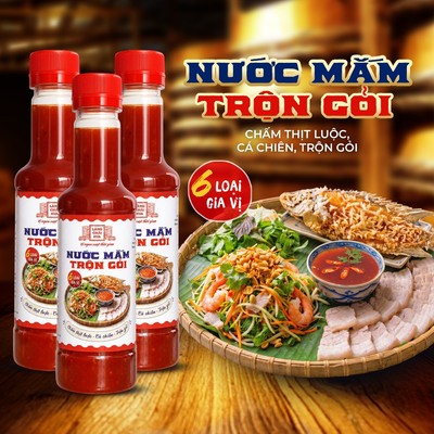 Combo 3 chai Nước Mắm Trộn Gỏi Làng Chài Xưa 320g Pha Sẵn 6 Loại Gia Vị Siêu Sánh Mặn Ngọt Hài Hoà
