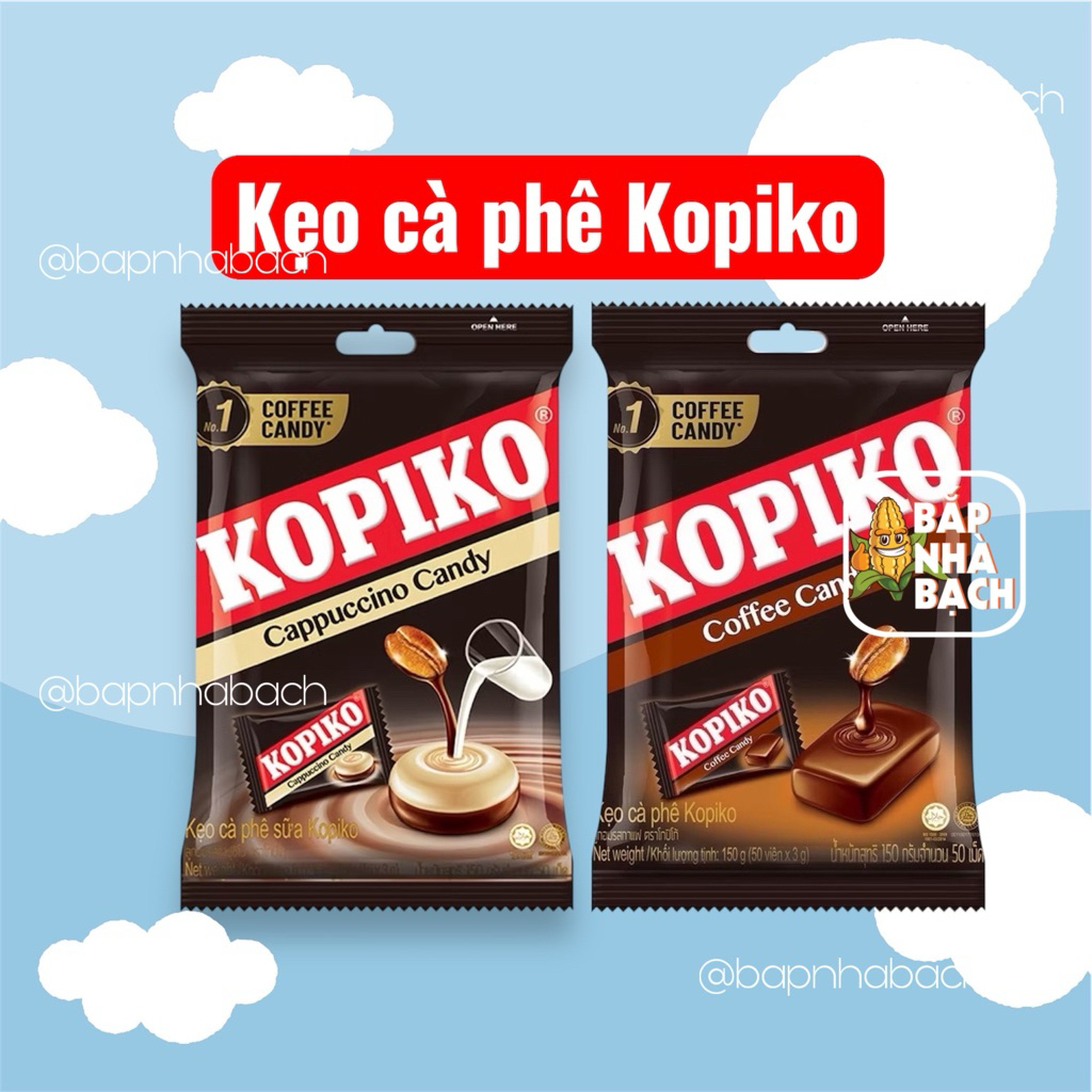 COMBO 2 GÓI Kẹo cà phê Kopiko 140g- Kẹo cà phê sữa kopiko capuchino 140g