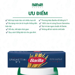 Mì Ý Barilla Số 3 500G - Nam An Market