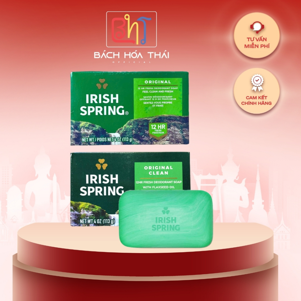 Xà Bông, Xà Phòng Cục Irish Spring Mỹ Không làm khô da tay