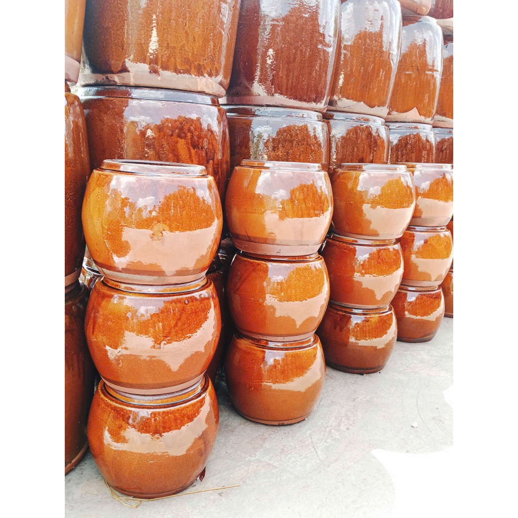 Khạp 5L - Khạp Da Bò Thủ Công - Lu gạo, hủ gạo giá rẻ, lu gạo tài lộc, lu nuôi cá mini. lu nuôi cá b