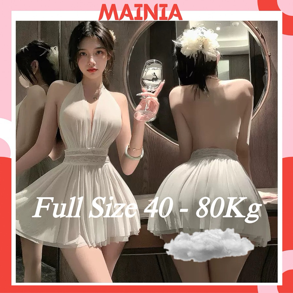 [ Full Size 40-85Kg ] Váy Ngủ REN Hở Lưng DN776 MAINIA STORE