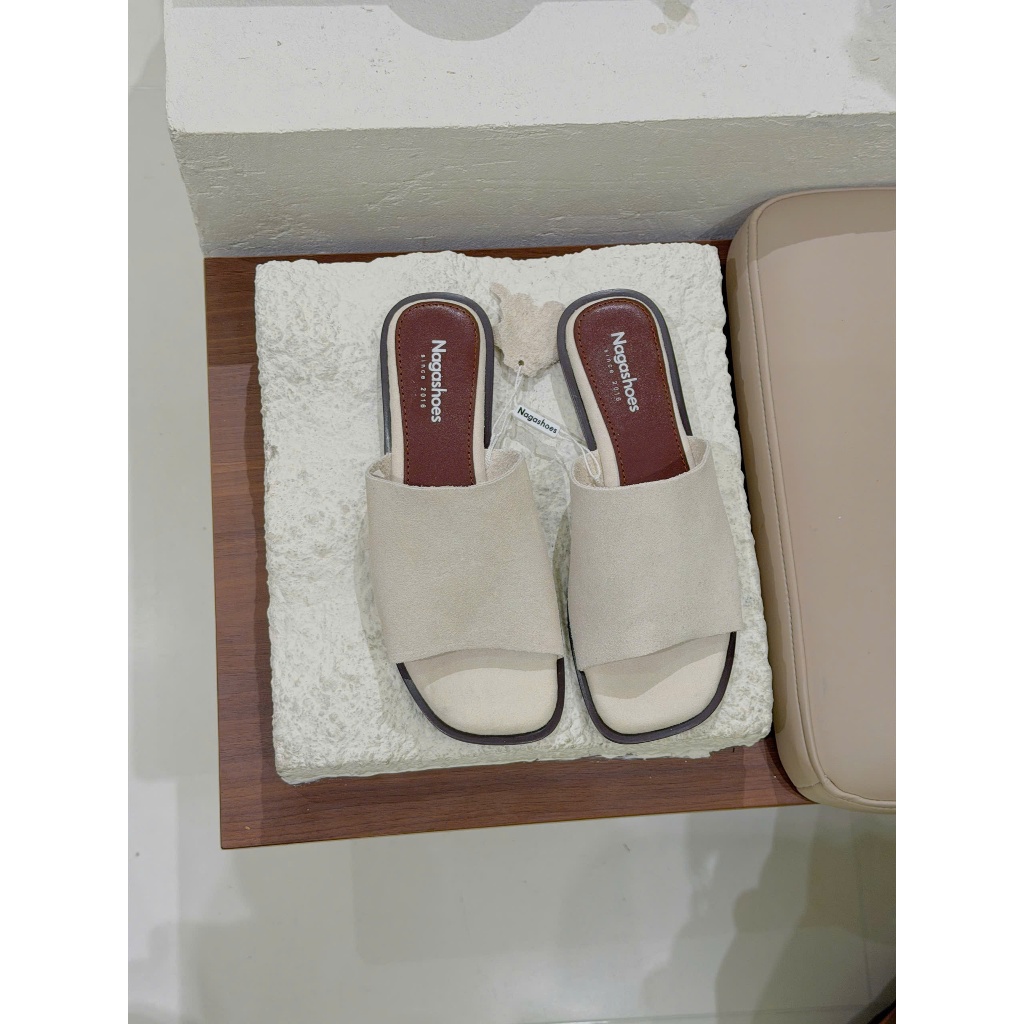 DÉP NAGASHOES QUAI NGANG BẢN TO DA THẬT NAD416