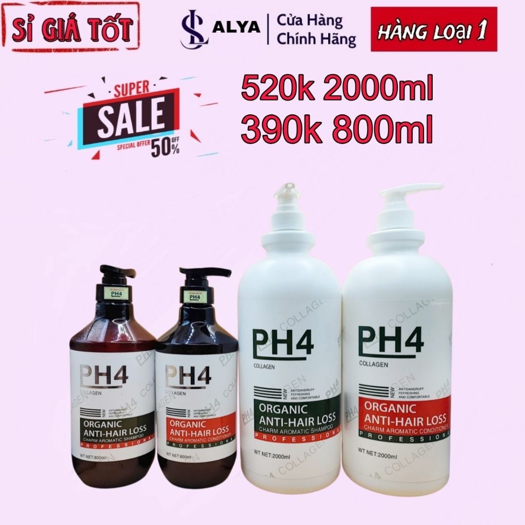 (HÀNG LOẠI 1) cặp dầu gội xả PH4 COLLAGEN
