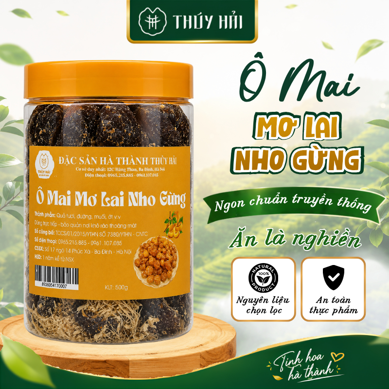 Ô Mai Mơ Lai Nho Gừng Thúy Hải - Mơ Gừng Dẻo Truyền Thống