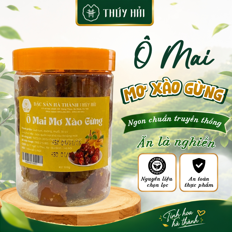 Ô Mai Mơ Xào Gừng Thúy Hải - Mơ Dẻo Xào Gừng Chua Ngọt