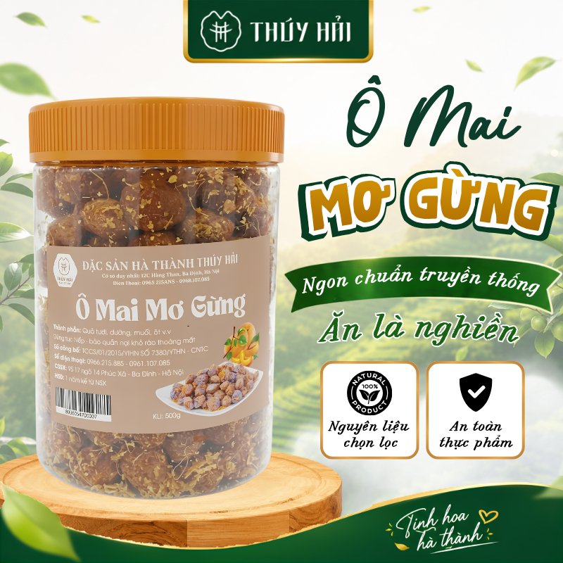Ô Mai Mơ Gừng Thúy Hải - Mơ Dẻo Xào Gừng Đặc Sản Hà Nội