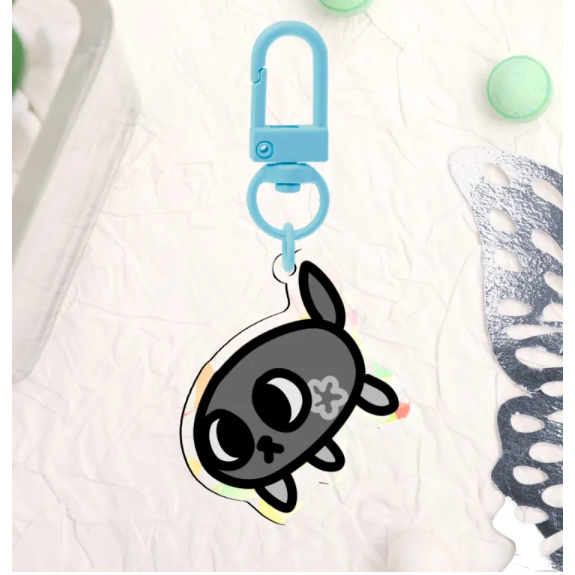 Pebble Doggy Keychain