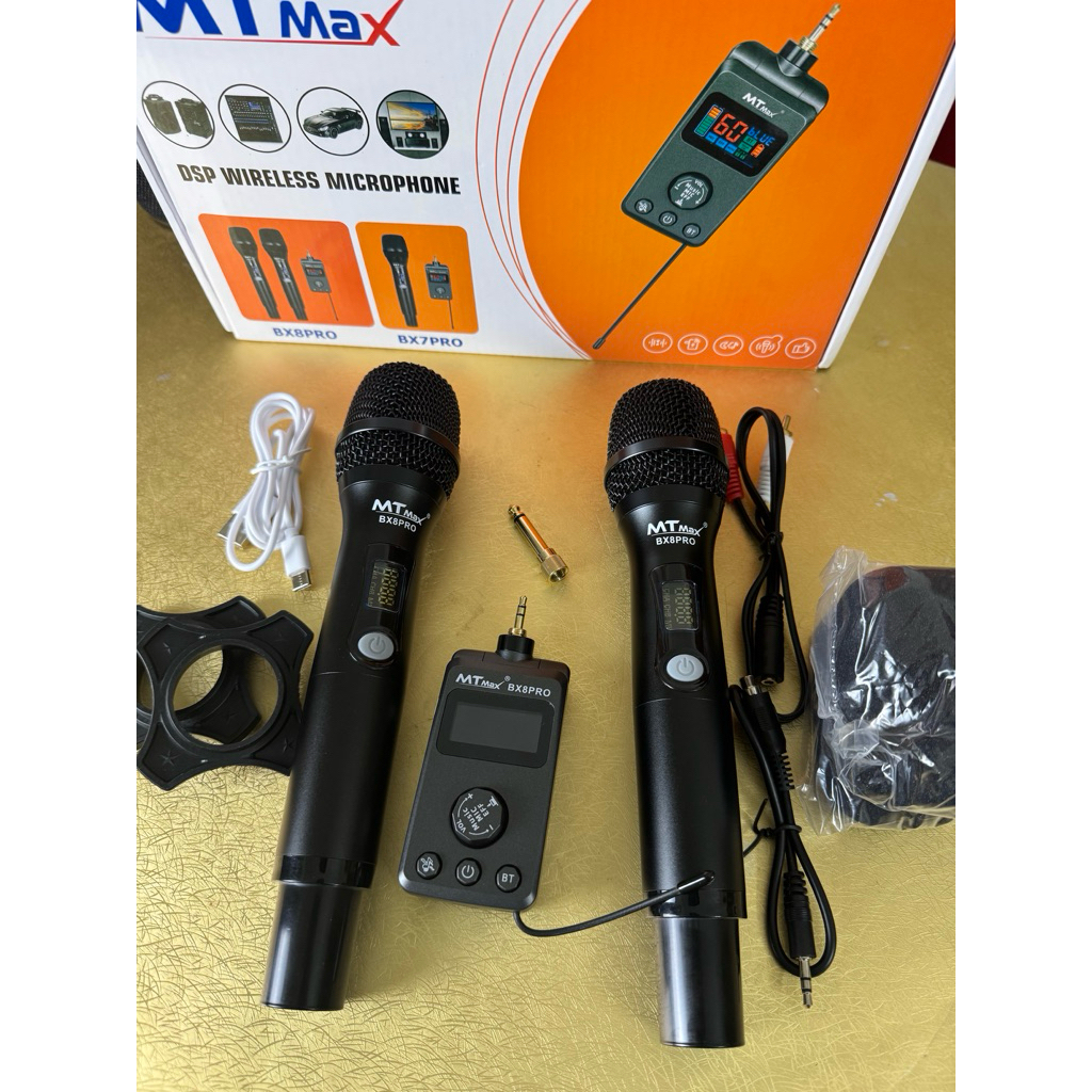 Mic BX8 Pro siêu đa năng có chỉnh effect volume. Phù hợp hát loa bluetooth loa kéo loa oto có cổng a