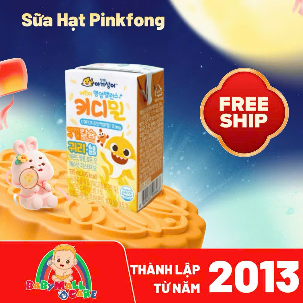 1 Lốc (4 Hộp) Sữa Hạt Pinkfong Không Đậu Nành – Sữa Dinh Dưỡng Cho Bé Hàn Quốc