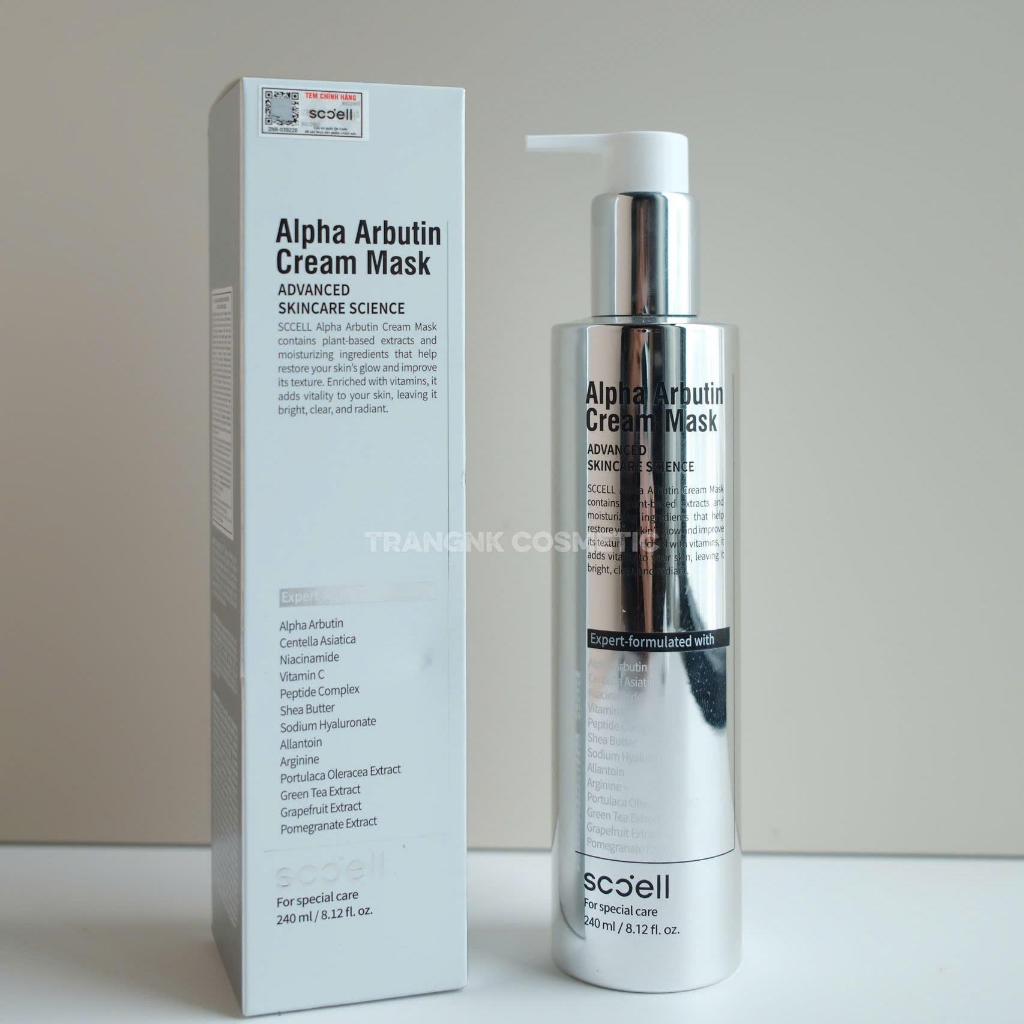 Mặt Nạ Ủ Trắng Sccell Alpha Arbutin Cream Mask 240ml