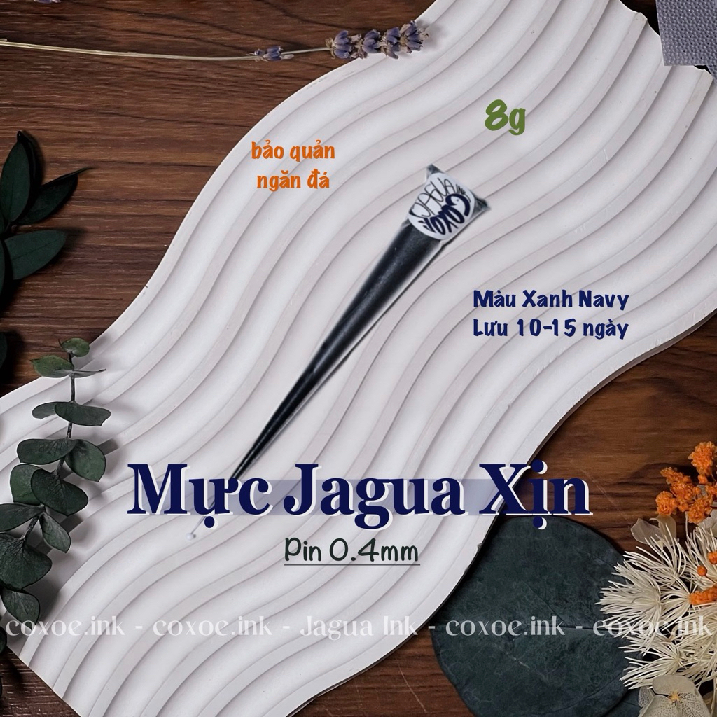 Mực Jagua Xịn 8g - Vẽ Hình Xăm Tạm Thời 10-15 Ngày Màu Xanh Navy Tự Nhiên.