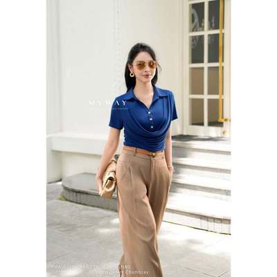 Áo Thun Nữ MY WAY Cách Điệu Cotton Hàng Thiết Kế Cao Cấp 6MA16380