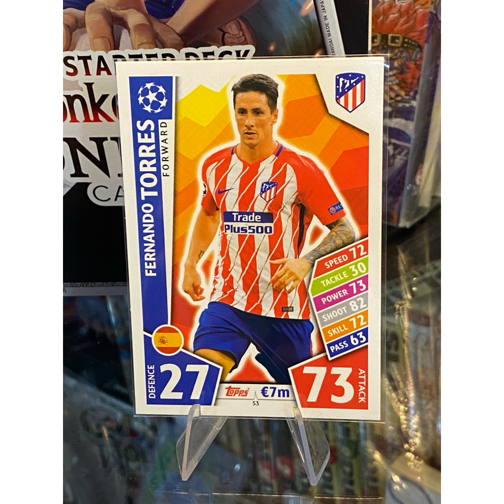 [THẺ CỔ 9 NĂM TUỔI, COND ĐẸP] Thẻ Cầu Thủ Huyền Thoại Fernando Torres Topps Match Attax 2017-18 Atle