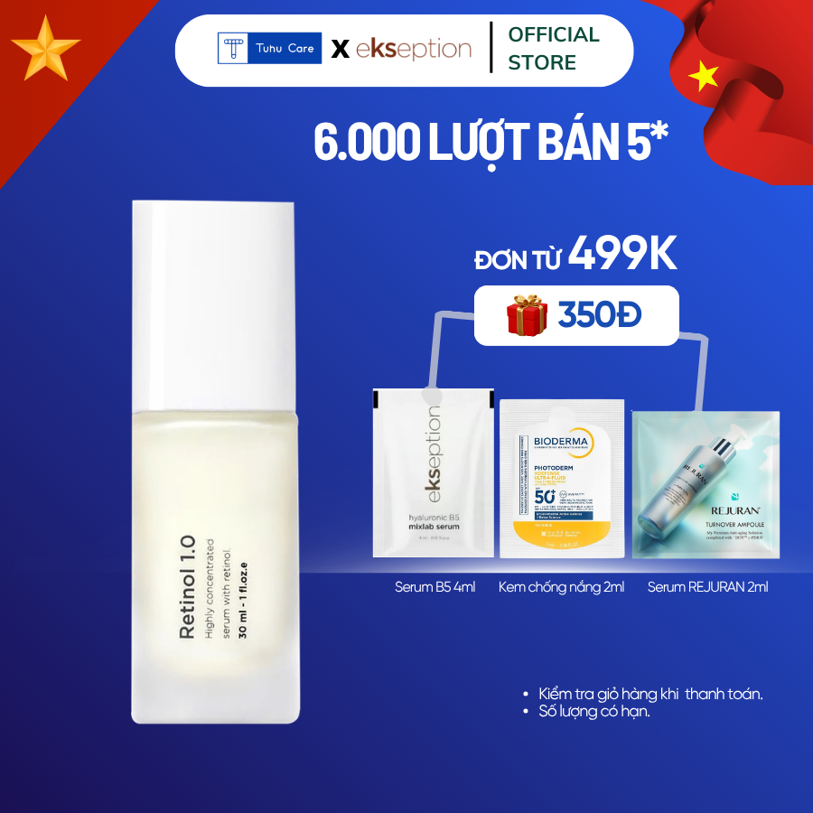 Fusion Retinol 1 30ml chứa 0.3% Retinol tinh chất dưỡng mịn và làm căng bóng da