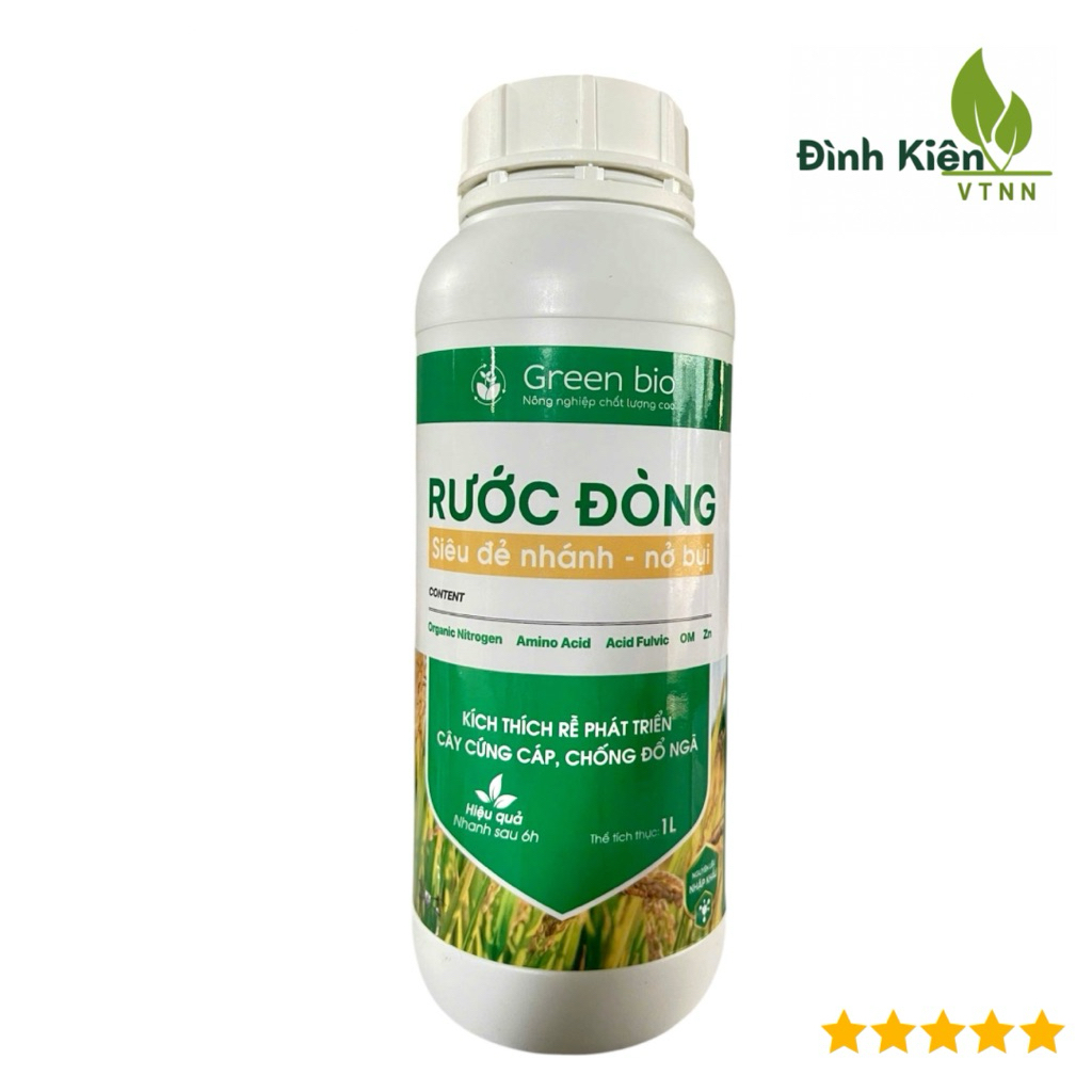 Phân bón RƯỚC ĐÒNG GREEN BIO - CHÍNH HÃNG. Siêu đẻ nhánh, nở bụi, kích rễ phát triển, cứng cây . (Ch