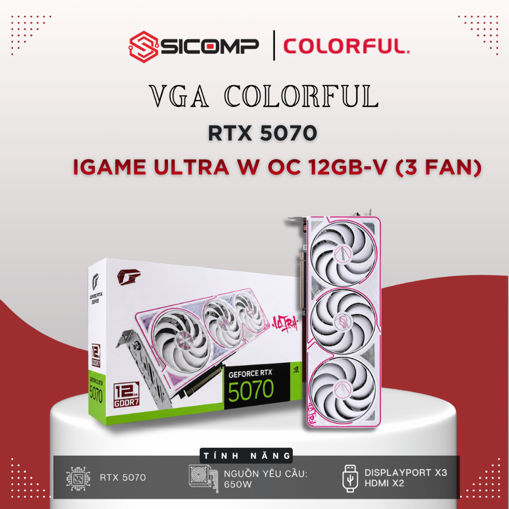 [FULL VAT] VGA COLORFUL iGame RTX 5070 Ultra WHITE OC 12GB, BH 36TH