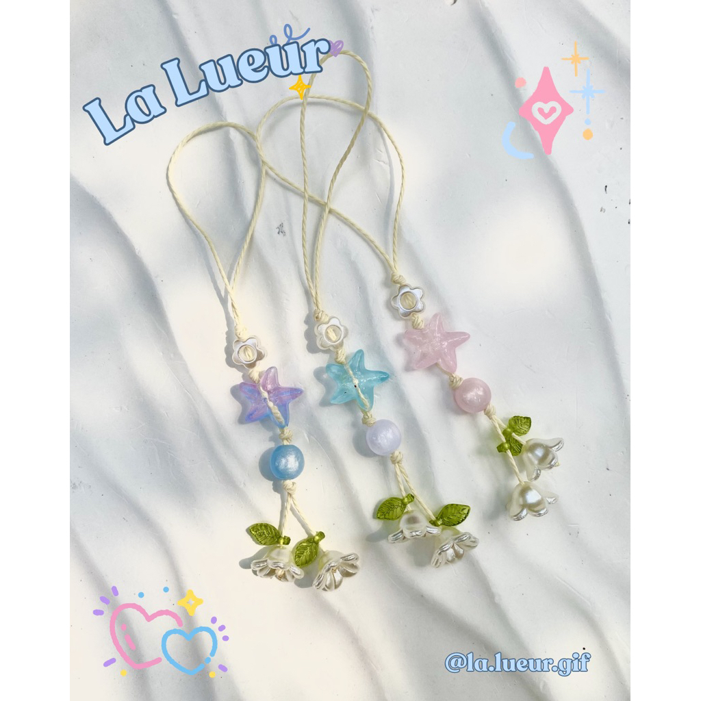 La Lueur - Mã Lueur Petite Fleur - Dây Đeo Điện Thoại / Móc Khoá/ Keychain / Ngôi sao/ Hoa Lily