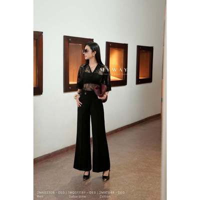 Quần Suông Ống Vảy Công Sở Nữ MY WAY Cạp Cao Tôn Dáng Mềm Thoải Mái Sang Trọng 1MQ01118Y