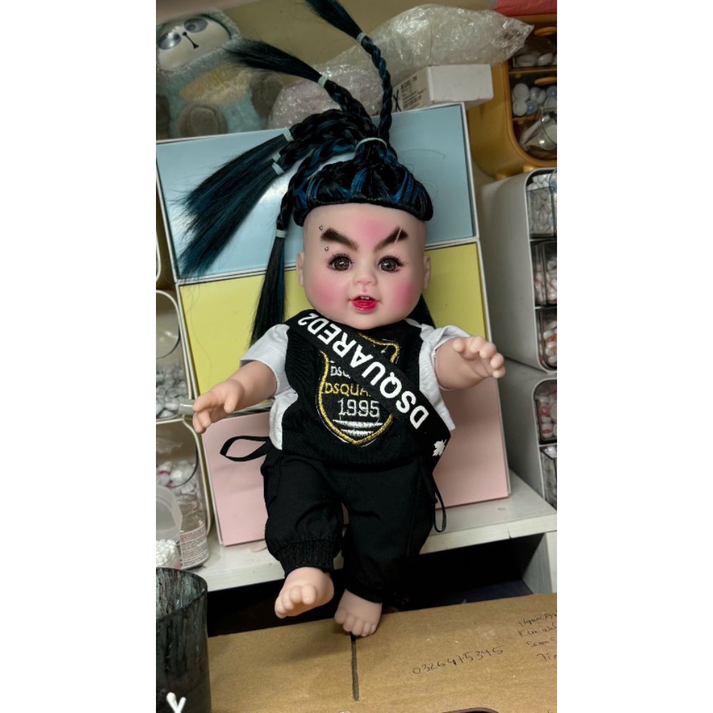 Doll trai 12inch búi tóc