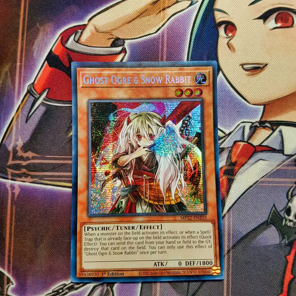 Thẻ bài Yugioh chính hãng | Ghost Ogre & Snow Rabbit | MP22 Secret rare.