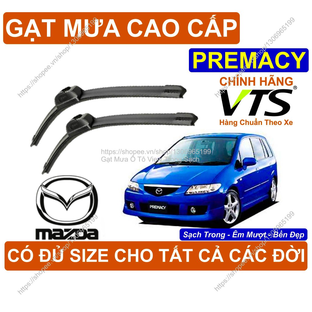 Gạt Mưa Kính Lái Cao Cấp Mazda Premacy, Cặp G.ạt Mưa Kính Lái Mazda Premacy, Có Đ.ủ Size Cho Các Đời