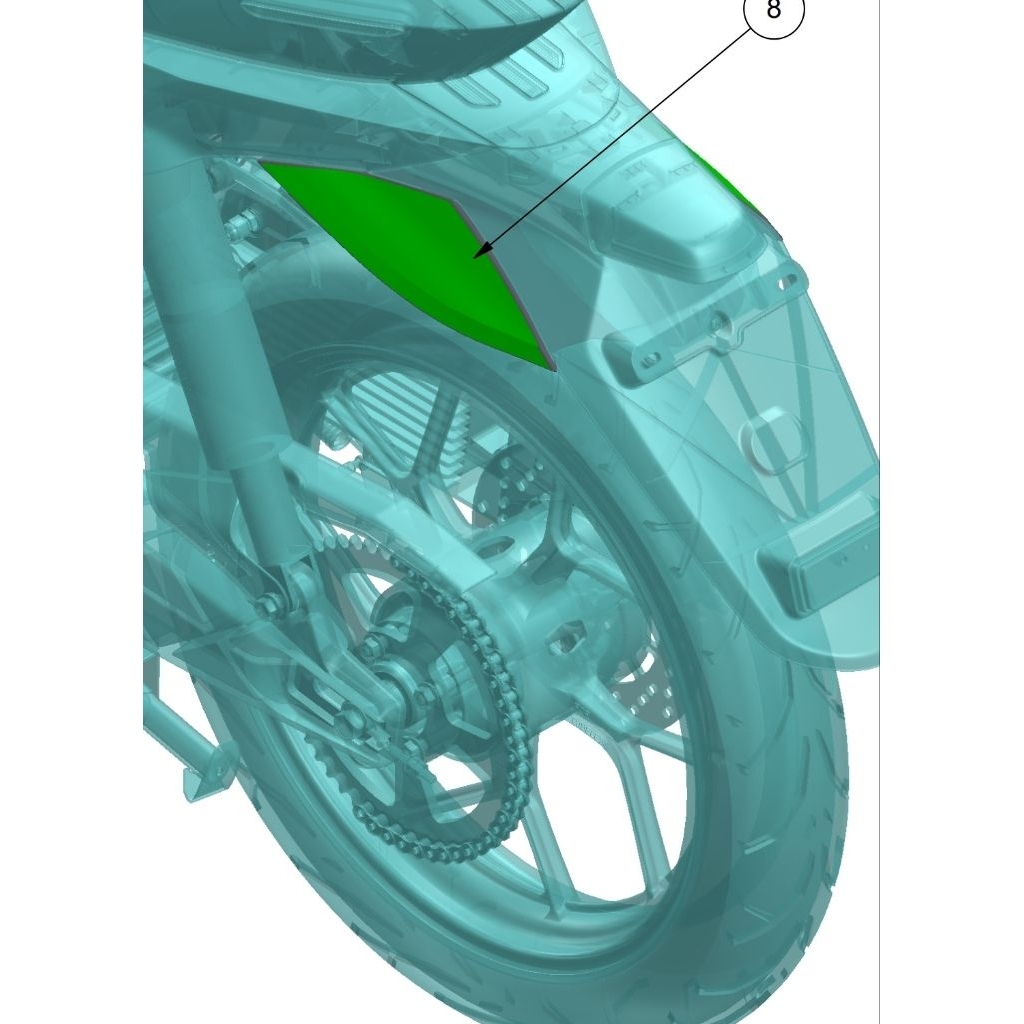 miếng chắn bùn trên datbike quantum