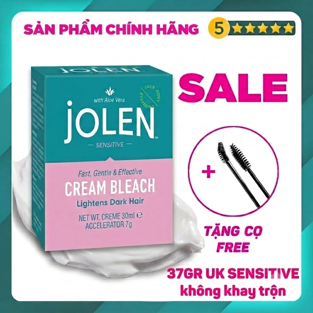 [SALE] Kem Tẩy Màu Lông Jolen Nhập US UK (Kem Làm Nhạt Màu Lông, Kem Nhuộm Lông Mày)