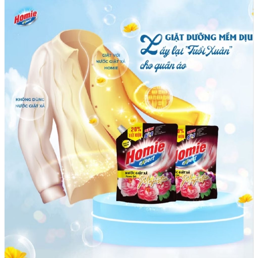 Nước Giặt xả cao cấp Homie 3.9kg