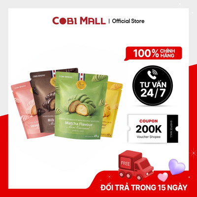 Combo 4 bánh Snack Mini Croissant Phủ Vị Socola/ Matcha/ Dâu/ Chuối HSD 1.10.26
