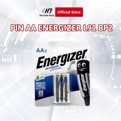 Vỉ 2 Viên Pin AA 1,5V ENERGIZER ULTIMATE Siêu Bền L91 Hàng chính Hãng