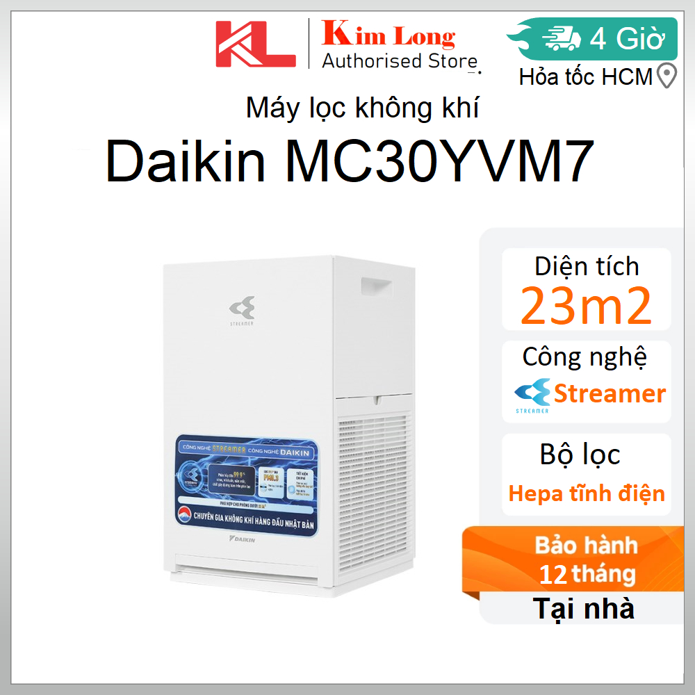 Máy lọc không khí Daikin MC30YVM7 / MCQ30ZVM7 - Hàng chính hãng