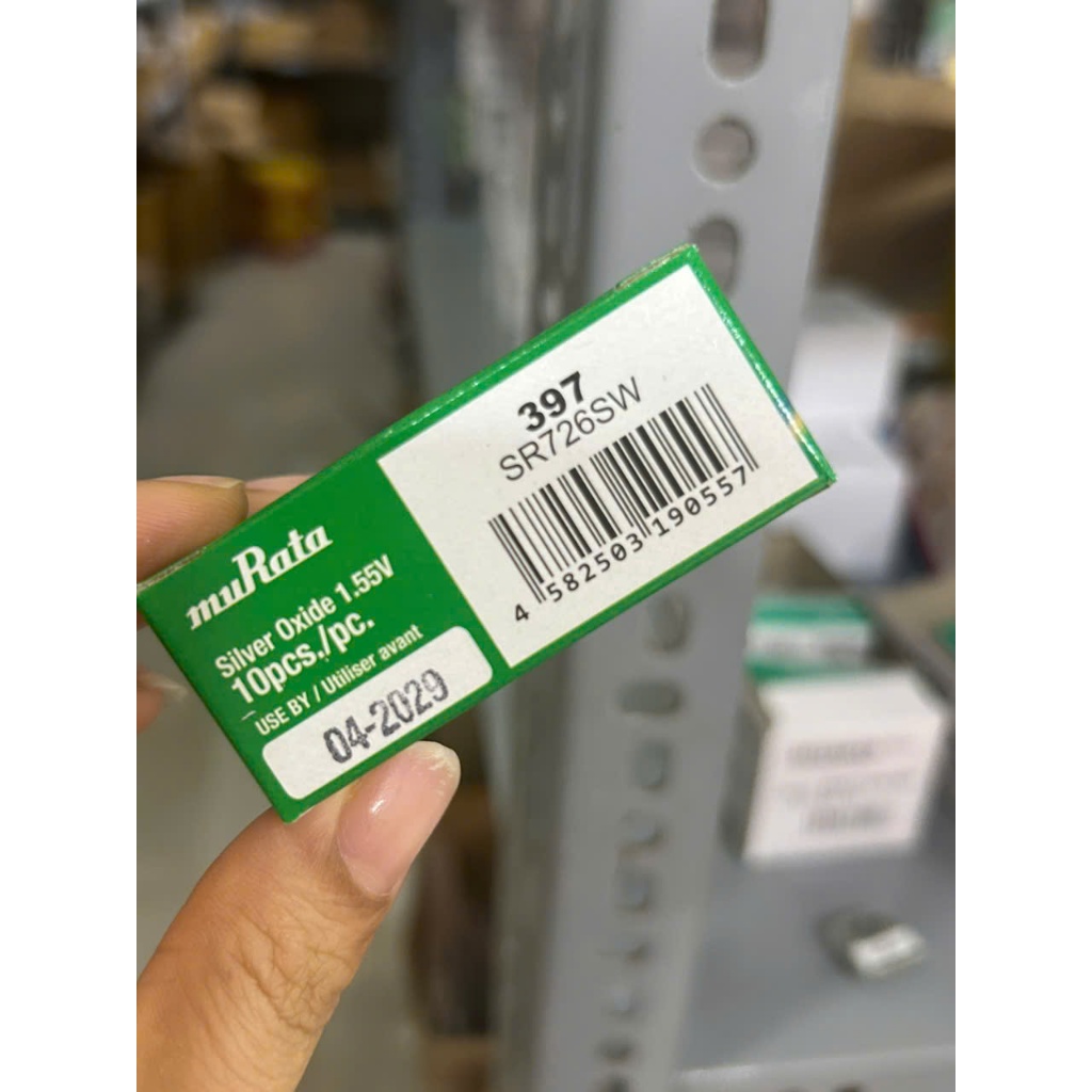Hộp 1 Viên Pin muRata 397 SR726SW SR726 726 Pin Đồng Hồ Đeo Tay
