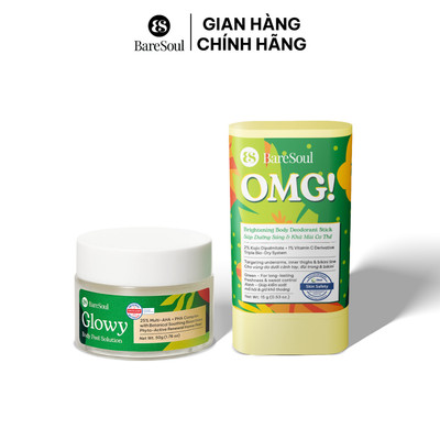 Combo Peel Glowy 50g + sáp OMG Xanh 15g dưỡng sáng, khử mùi