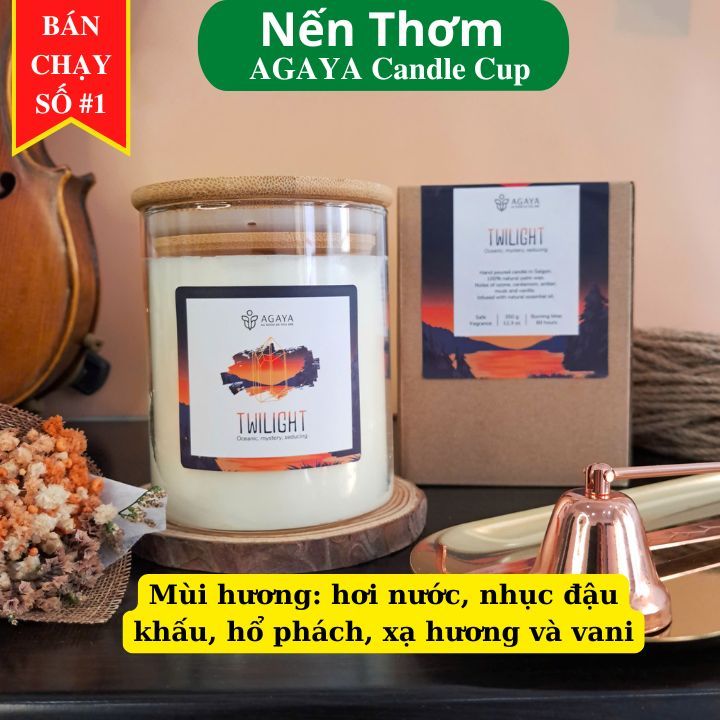 SIZE 350GR Nến Thơm AGAYA  – Nến Tinh Dầu Thiên Nhiên | Decor, Khử Mùi, Quà Tặng Sang Trọng