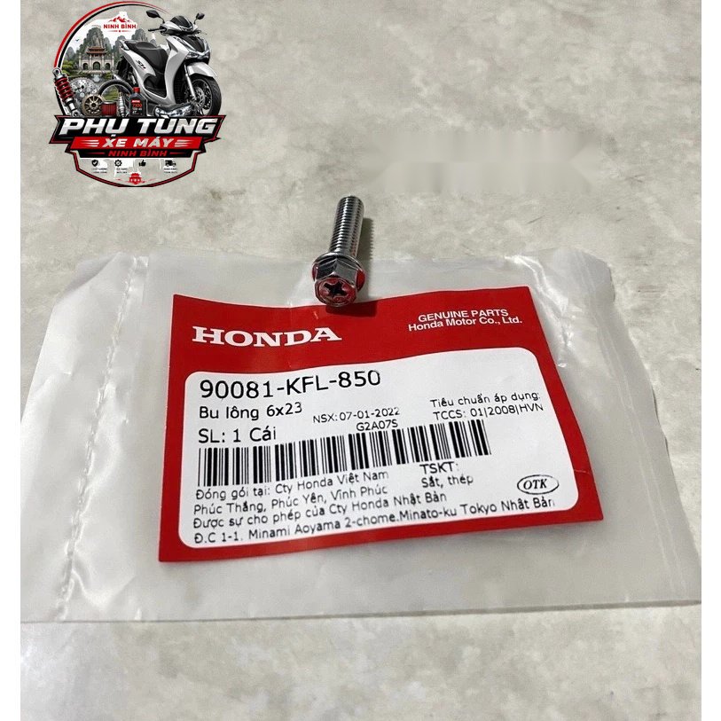 Bu Lông Nối Xy Lanh Dream, Wave 6x23 Honda ( 90081KFL850 ) DH