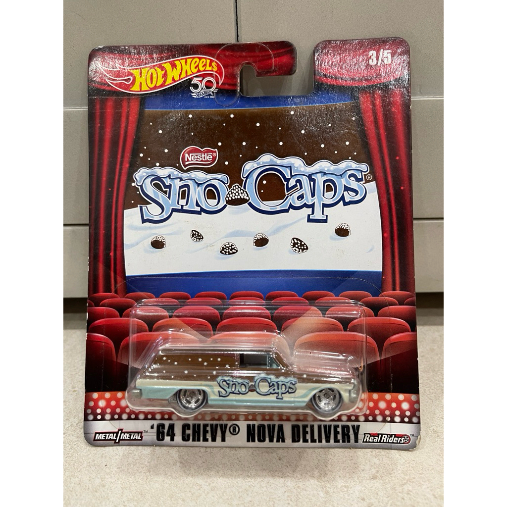 Xe mô hình đồ chơi bánh cao su Hotwheels 1:64 PREMIUM - '64 Chevy Nova Delivery