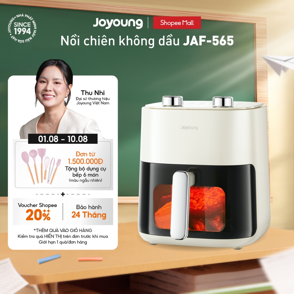 Nồi chiên không dầu 5L Joyoung JAF-565 | Công suất 1500W | Điều khiển núm xoay