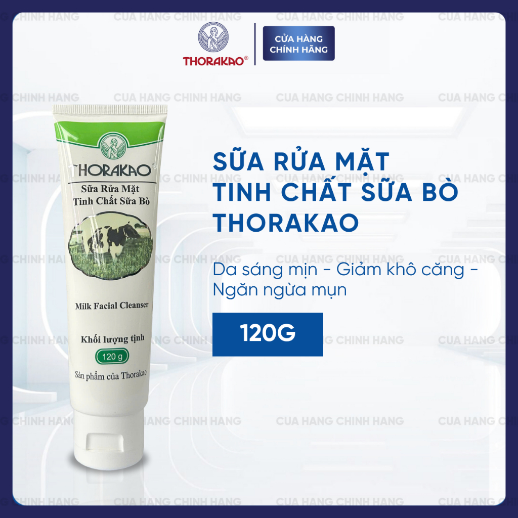 Sữa Rửa Mặt Sữa Bò Thorakao Tinh Chất Giúp Da Mềm Mịn 120G