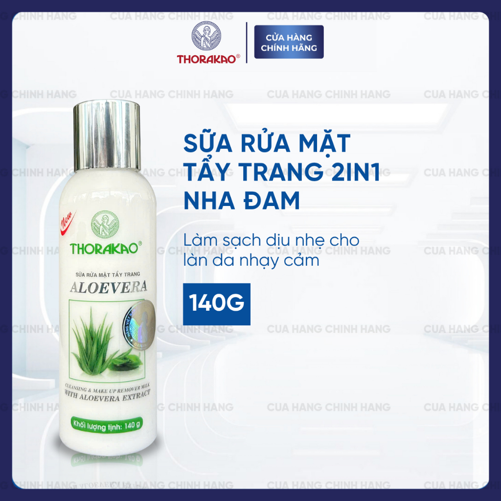Sữa Rửa Mặt Tẩy Trang 2IN1 Thorakao Nha Đam 140G