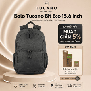 Balo Laptop/Macbook TUCANO Bit Eco 15.6 Inch Chống Sốc Chống Nước Đựng Vừa Macbook 16"