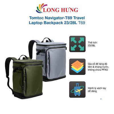 Ba lô Tomtoc Navigator-T69 Travel Laptop Backpack 23/28L T69 - Hàng chính hãng