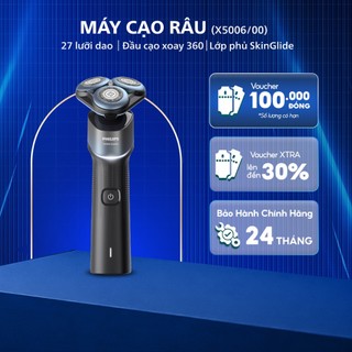 Máy Cạo Râu Khô và Ướt PHILIPS X5006, Đầu Cạo Linh Hoạt 360 Độ, Bảo Hành Chính Hãng 24 Tháng