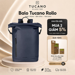 Balo Laptop/Macbook Tucano Rollo 15.6 Inch Chính Hãng, Balo Laptop Chống Nước, Cuộn Miệng, Cao Cấp