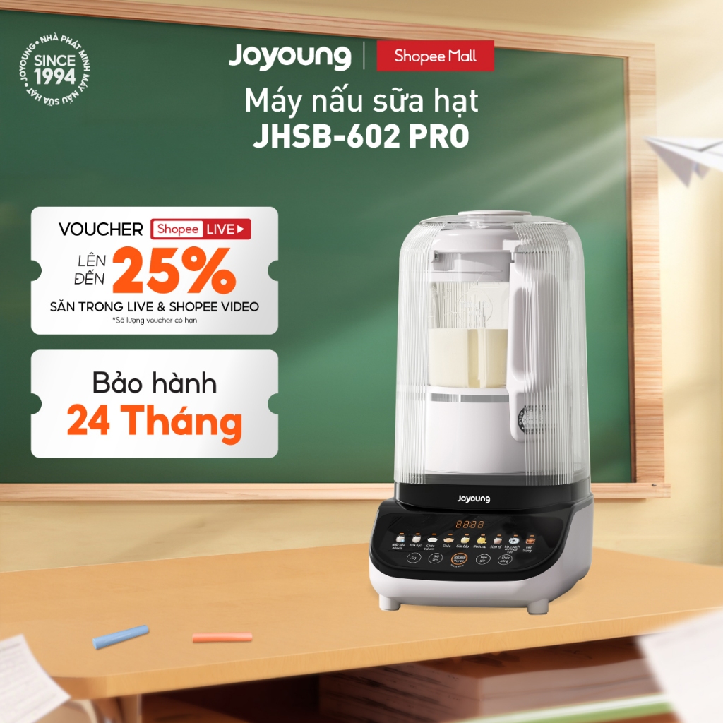 [Livestream] Máy nấu sữa hạt đa năng Joyoung JHSB-602 Pro | Công suất 1000W | Dung tích 1.5L