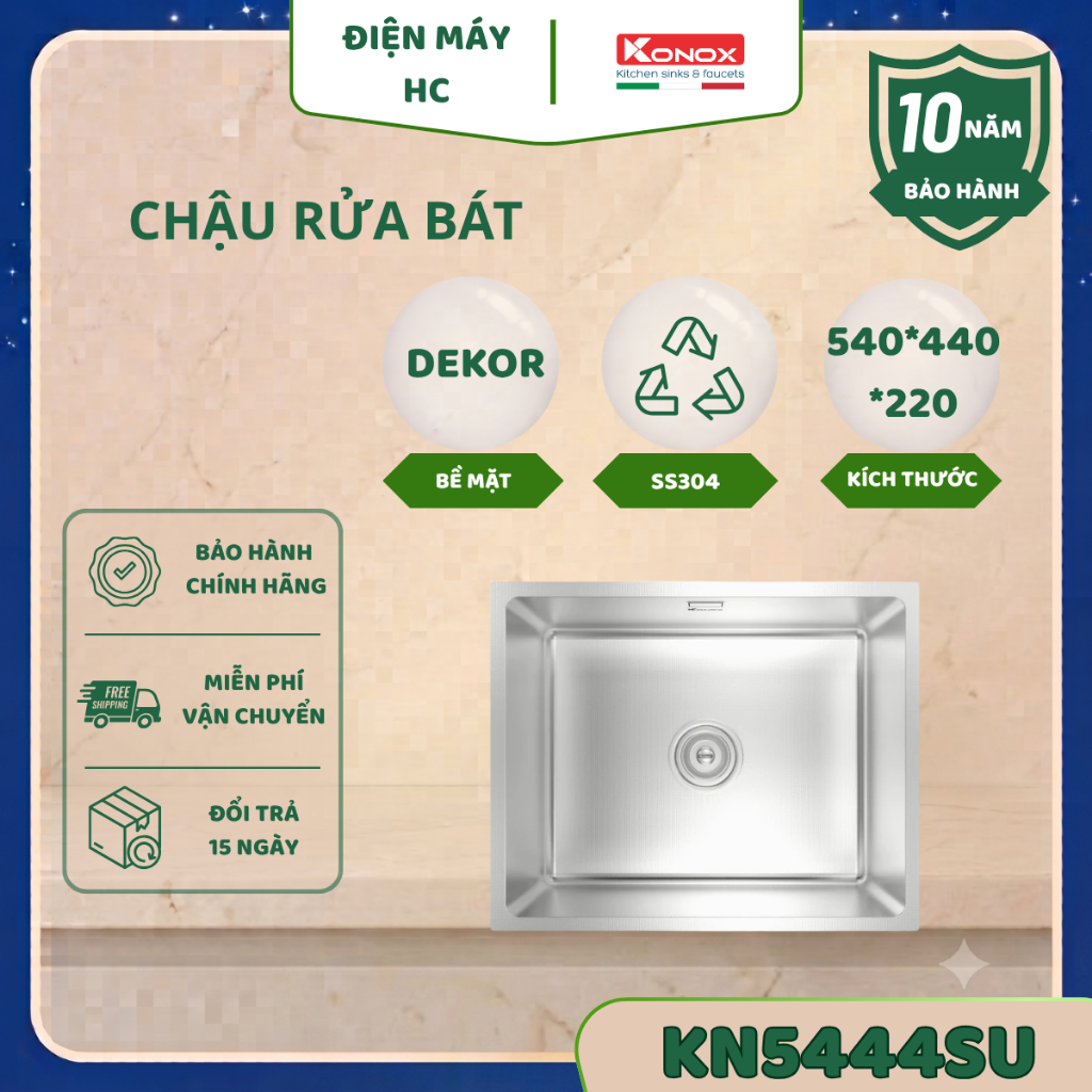 Chậu Rửa Chén Konox Dekor KN5444SU - Giải Pháp Chậu Rửa Bát Bền & Sang